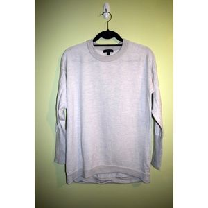 J.CREW MERINO-COTTON TUNIC SWEATER long boyfriend